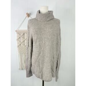Banana Republic Gray Wool Turtleneck Sweater Womens Large